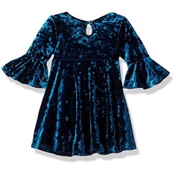 Bonnie Jean Teal Velvet Tunic Legging Set Two Piece Outfit NWT - Picture 6 of 8